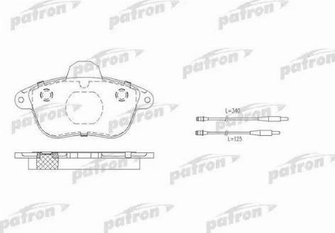 Patron PBP742 - Тормозные колодки, дисковые, комплект autospares.lv