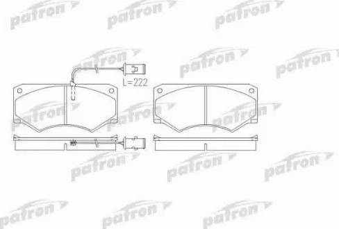 Patron PBP709 - Тормозные колодки, дисковые, комплект autospares.lv