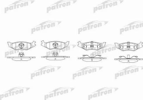 Patron PBP7012 - Тормозные колодки, дисковые, комплект autospares.lv