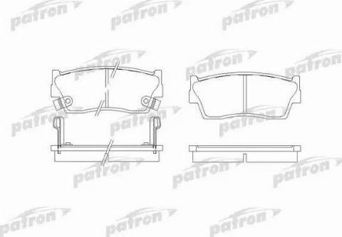 Patron PBP712 - Тормозные колодки, дисковые, комплект autospares.lv