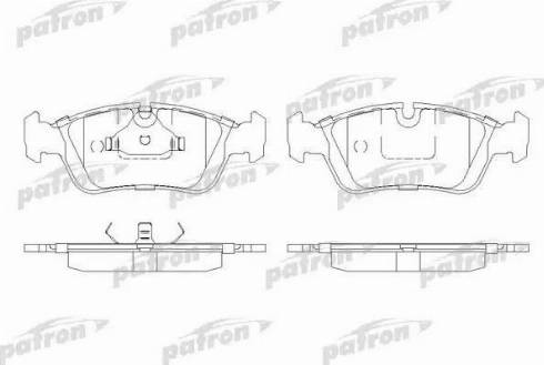 Patron PBP725 - Тормозные колодки, дисковые, комплект autospares.lv