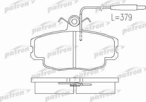 Patron PBP720 - Тормозные колодки, дисковые, комплект autospares.lv