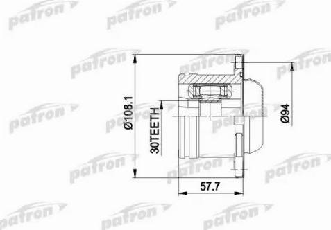 Patron PCV5010 - Шарнир, ШРУС, приводной вал autospares.lv