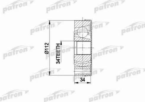 Patron PCV5034 - Шарнирный комплект, ШРУС, приводной вал autospares.lv