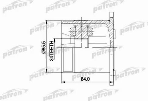 Patron PCV5031 - Шарнирный комплект, ШРУС, приводной вал autospares.lv