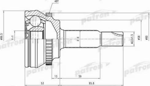 Patron PCV2131 - Шарнирный комплект, ШРУС, приводной вал autospares.lv