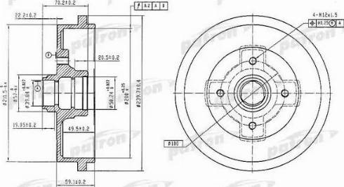 Patron PDR1404 - Тормозной барабан autospares.lv