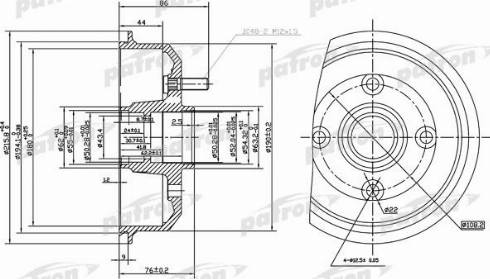 Patron PDR1529 - Тормозной барабан autospares.lv