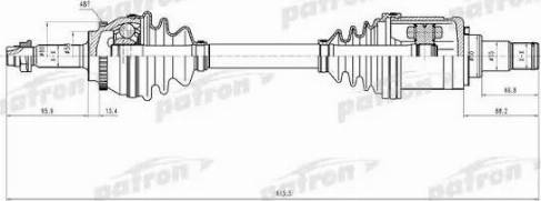 Patron PDS9107 - Приводной вал autospares.lv