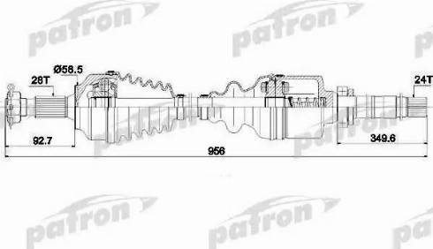 Patron PDS4580 - Приводной вал autospares.lv