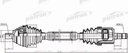 Patron PDS6877 - Приводной вал autospares.lv