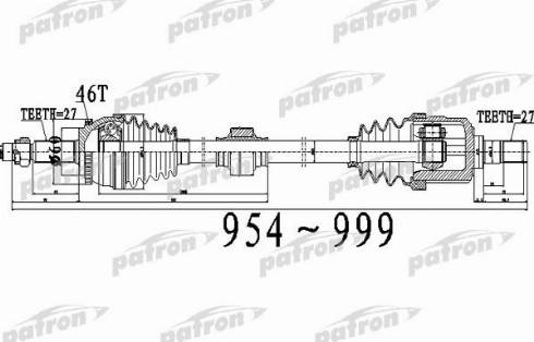 Patron PDS0493 - Приводной вал autospares.lv