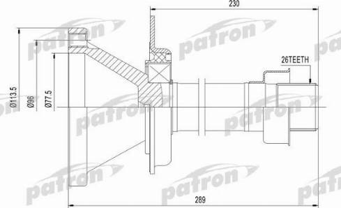 Patron PDS0446 - Подшипник карданного вала, центральная подвеска autospares.lv