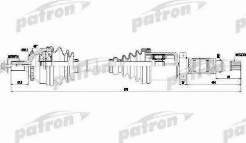 Patron PDS0441 - Приводной вал autospares.lv