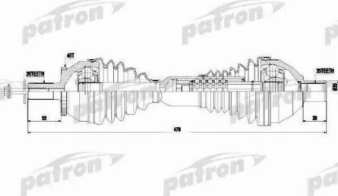 Patron PDS0442 - Приводной вал autospares.lv