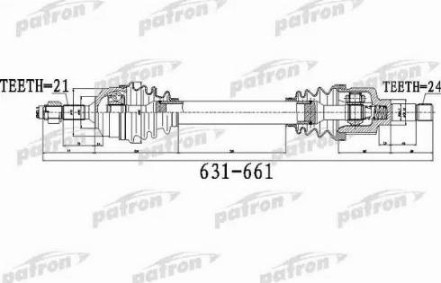 Patron PDS0481 - Приводной вал autospares.lv