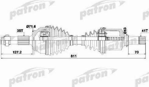 Patron PDS0426 - Приводной вал autospares.lv