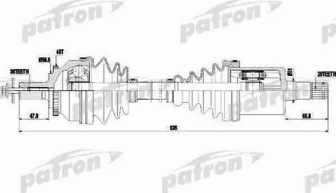 Patron PDS0420 - Приводной вал autospares.lv