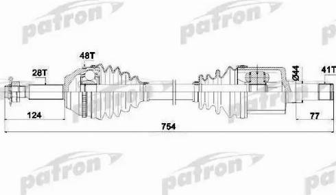 Patron PDS0428 - Приводной вал autospares.lv