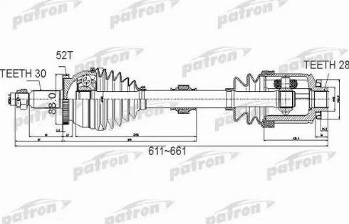 Patron PDS0501 - Приводной вал autospares.lv