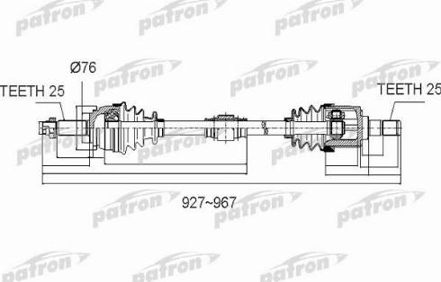 Patron PDS0502 - Приводной вал autospares.lv