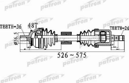 Patron PDS0535 - Приводной вал autospares.lv