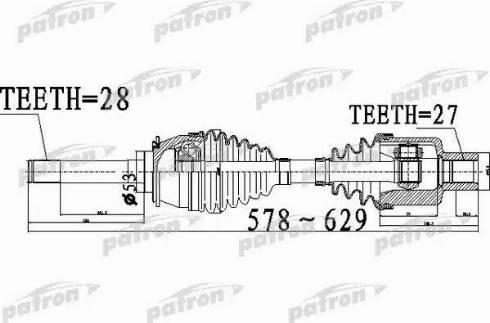 Patron PDS0533 - Приводной вал autospares.lv