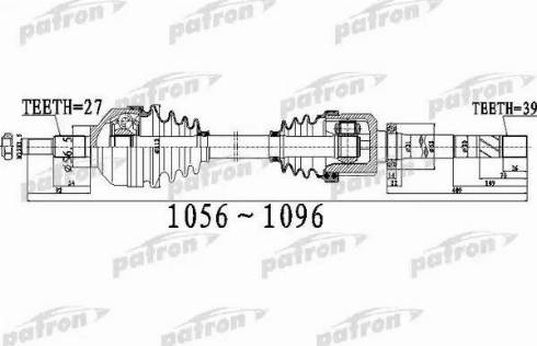 Patron PDS0532 - Приводной вал autospares.lv