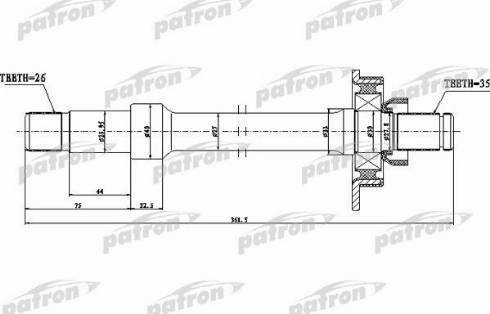 Patron PDS0537 - Приводной вал autospares.lv