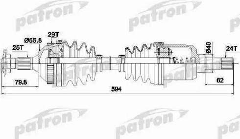 Patron PDS0045 - Приводной вал autospares.lv