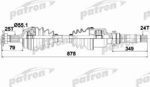 Patron PDS0059 - Приводной вал autospares.lv