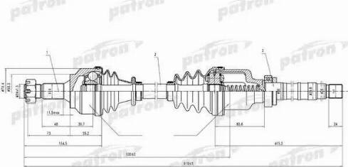 Patron PDS0069 - Приводной вал autospares.lv