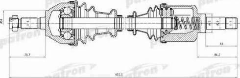 Patron PDS0010 - Приводной вал autospares.lv