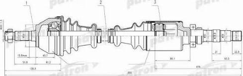 Patron PDS0011 - Приводной вал autospares.lv