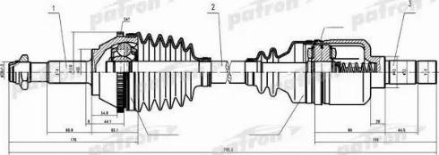 Patron PDS0086 - Приводной вал autospares.lv