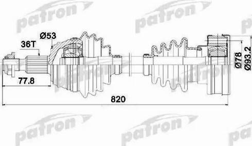 Patron PDS0083 - Приводной вал autospares.lv