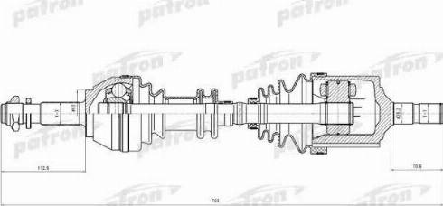 Patron PDS0082 - Приводной вал autospares.lv