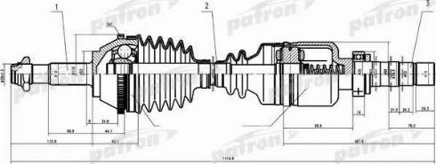 Patron PDS0087 - Приводной вал autospares.lv