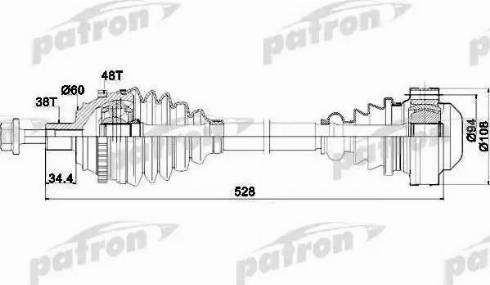 Patron PDS0028 - Приводной вал autospares.lv