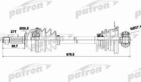 Patron PDS0196 - Приводной вал autospares.lv