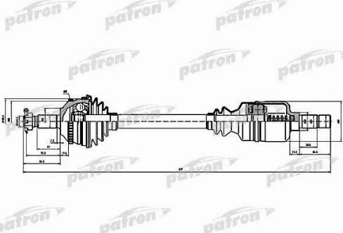 Patron PDS0144 - Приводной вал autospares.lv