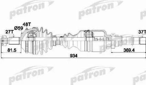 Patron PDS0145 - Приводной вал autospares.lv