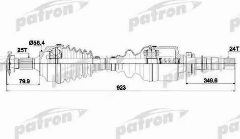 Patron PDS0146 - Приводной вал autospares.lv