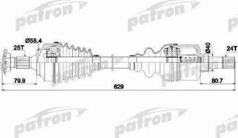 Patron PDS0147 - Приводной вал autospares.lv