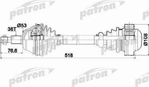 Patron PDS0189 - Приводной вал autospares.lv