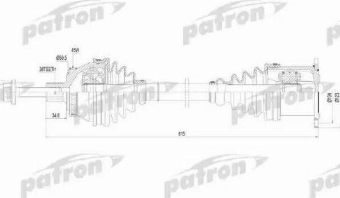 Patron PDS0186 - Приводной вал autospares.lv