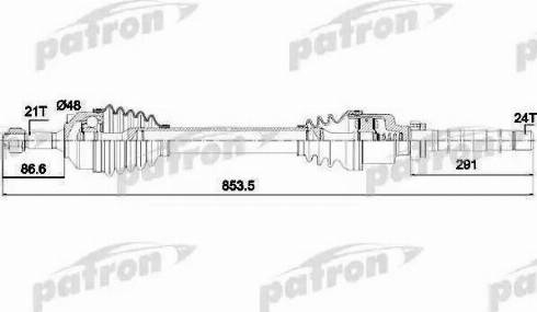 Patron PDS0130 - Приводной вал autospares.lv