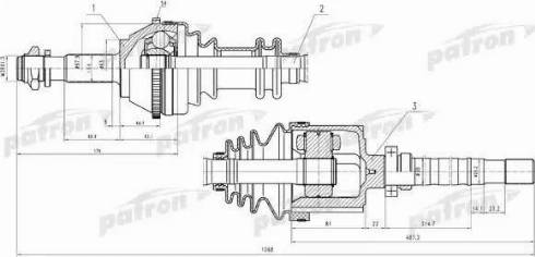 Patron PDS0129 - Приводной вал autospares.lv