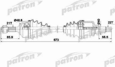 Patron PDS0126 - Приводной вал autospares.lv