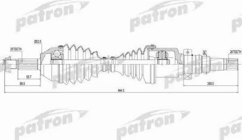 Patron PDS0179 - Приводной вал autospares.lv